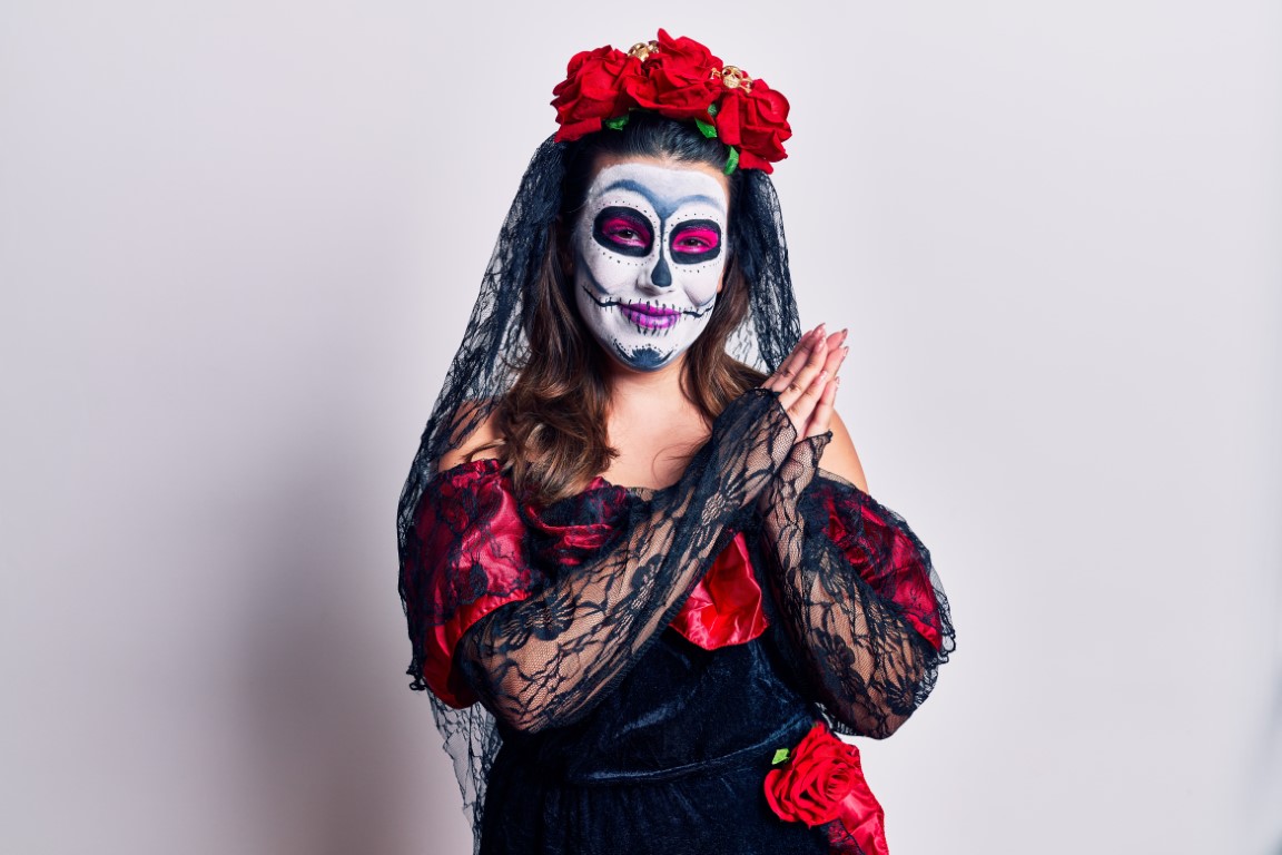 Maquillage de crane mexicain pour Halloween