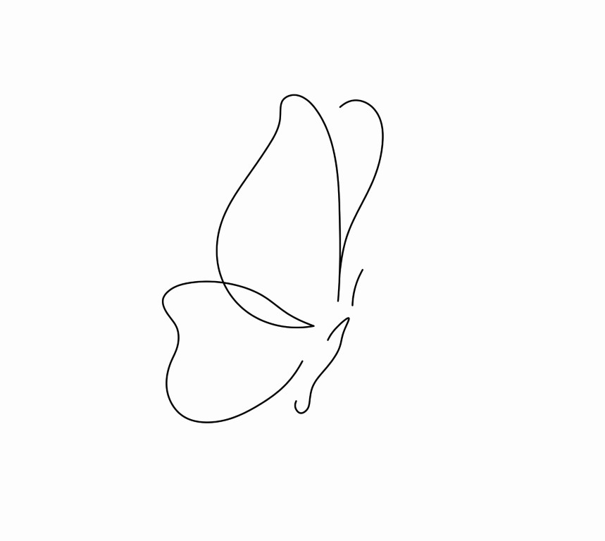 Motif minimaliste de papillon