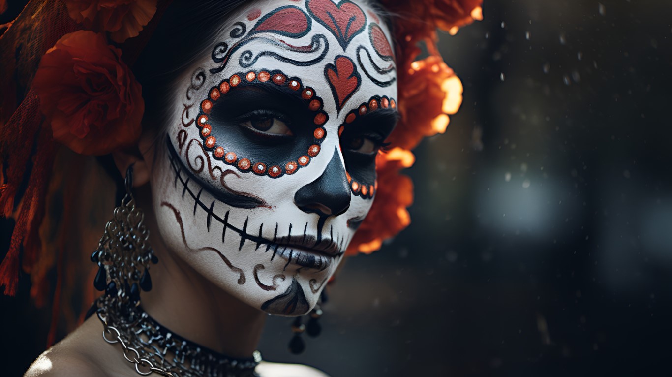 Jouez l'originalité avec un maquillage squelette mexicain